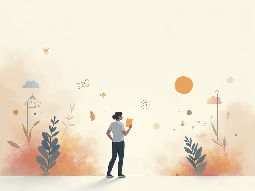 Abstrakt illustration av balans och rörelse